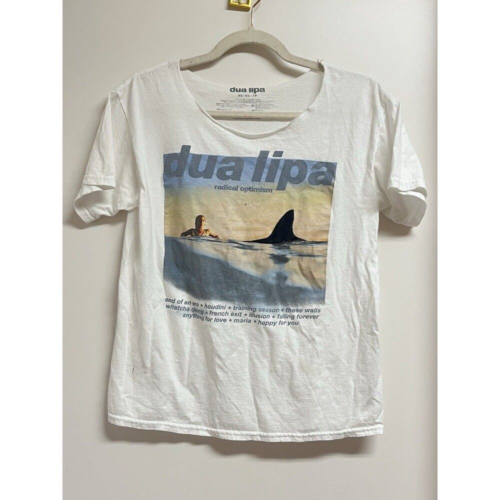 Dua Lipa Radical Optimism Shirt Womens XS White Album Graphic Tee T-Shirt